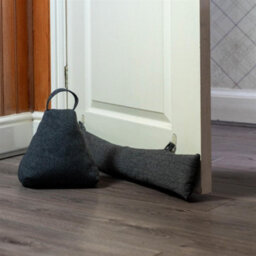 Nicola Spring Herringbone Door Stop - 23 X 22.5Cm - Grey - Pack Of 2 - thumbnail 5