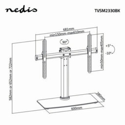 "Nedis Table Pedestal Bracket Base Stand For Lcd/led Tv 32 -65"" Inch Swivel Tilt Height Adjust" - thumbnail 5