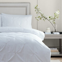 Paoletti Elysia Pinch Pleat Embroidered Duvet Sets, Champagne, King - thumbnail 3