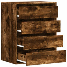 Berkfield Corner Chest Of Drawers Smoked Oak 60X41X76 Cm Engineered Wood - thumbnail 5
