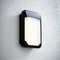 Outdoor Ip65 Commercial Bulkhead Wall Light - Cool White Led - Black Plastic - thumbnail 4