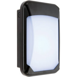 Outdoor Ip65 Commercial Bulkhead Wall Light - Cool White Led - Black Plastic - thumbnail 3