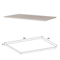 Heze Furniture Trend Herringbone Pattern Door 80Cm Bathroom Cabinet Vanity Unit With Worktop Cashmere - thumbnail 7