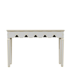 Artloge 120Cm Glass Mirrored Console Table Glass Mirror Entryway Desk With Light Golden Edge Frame - thumbnail 9