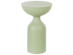 Beliani Light Green Iron Side Table 36 Cm - Modern Round Accent End Table - thumbnail 1