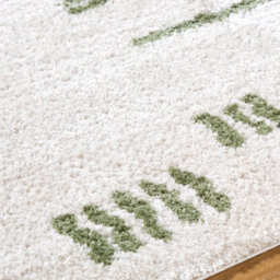 Livabliss Fossay Shaggy-Washable Beige Green Modern Hig Pile Living Bedroom Rug 200 X 275 Cm Easy Care, Non Shedding - thumbnail 3
