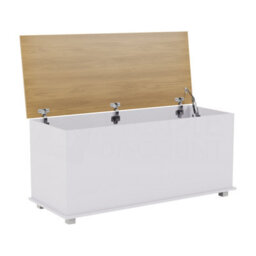 Lassic Vida Designs Arlington Toy Box Storage Ottoman, White - thumbnail 8