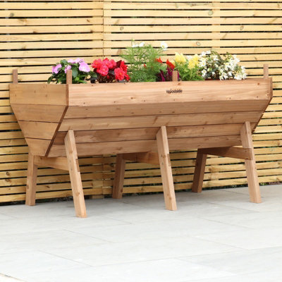 Woodside Raised Wooden Garden Bed Planter, Plants & Vegetable/herb Box - image 1