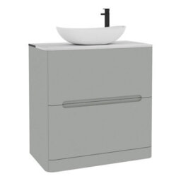 Royal Bathrooms Venice 800mm Dove Grey Freestanding Bathroom Countertop Vanity Unit 2 Drawer With Cesar Basin - thumbnail 7