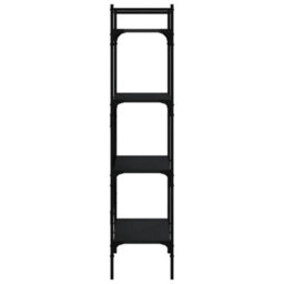Berkfield Durable Bookcase 4-Tier Black 56X31.5X138.5 Cm Engineered Wood - thumbnail 5