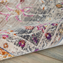 Grey Floral Persian Traditional Luxurious Rug For Living Room Bedroom And Dining Room-61 X 173Cm (Runner) - thumbnail 3