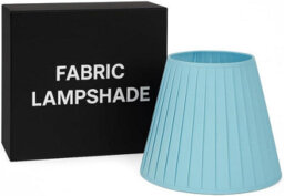 28Cm Light Blue Fabric Coolie Lampshade Premium Quality Ceiling/table Light Shade With A60 Led Bulb