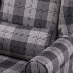 SquareBoxx Windsor Wingback Signature Linen Tweed Pushback Recliner Armchair Grey - thumbnail 6
