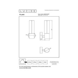 Lucide Filani 287 Led Outdoor Wall Light Black - thumbnail 5