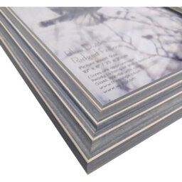 Deenz Rectangle Blue Dusk 10X8'' (25X20Cm) Photo Frame Ridged Design Painted Effect Glass Ready To Hang Or Stand 30.8X27.1X2 Cm - thumbnail 4