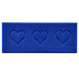Nicoman Pvc Heart Embossed Spaghetti Coil Hallway Kitchen Entrance Runner Rug 150Cm X 60Cm - Blue - thumbnail 2