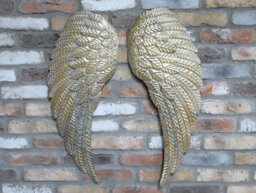 Annibells Gold Metal Angel Wings Wall Sculpture (12789) - thumbnail 4