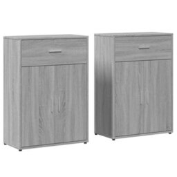 Berkfield Sideboards 2 Pcs Grey Sonoma 60X30X84 Cm Engineered Wood - thumbnail 2