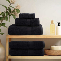 Berkfield Towels 50 Pcs Black 50 X 100 Cm Cotton
