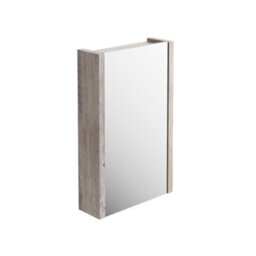 Plum&clay Walter Light Bare Wood Single Mirrored Cabinet (W)500mm