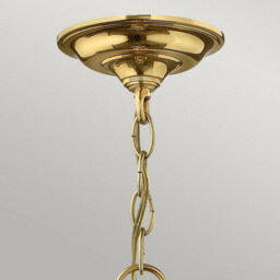 Luminosa Lighting Elstead Gentry 4 Light Medium Ceiling Lantern Pendant Polished Brass, E14 - thumbnail 2