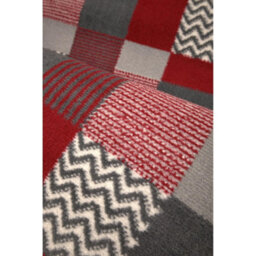 Melrose Colorama Montreal Red Square Design Medium Indoor Area Runner Rug 060/200Cm - thumbnail 2