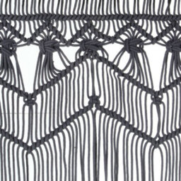 Walplus Macrame Curtain Anthracite 140X240 Cm Cotton - thumbnail 4