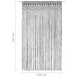 Walplus Macrame Curtain Anthracite 140X240 Cm Cotton - thumbnail 5