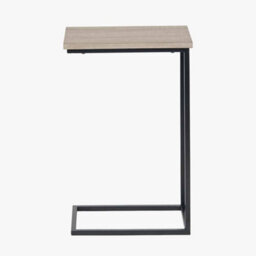 Pacific Lifestyle Soho Natural Wood Veneer And Black Metal Supper Side Table - thumbnail 3