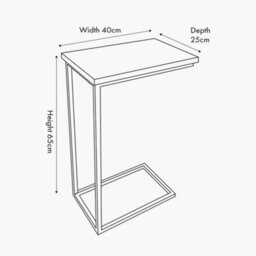 Pacific Lifestyle Soho Natural Wood Veneer And Black Metal Supper Side Table - thumbnail 2