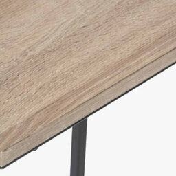Pacific Lifestyle Soho Natural Wood Veneer And Black Metal Supper Side Table - thumbnail 6