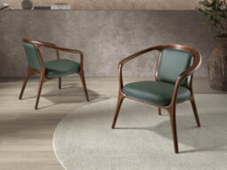 Angel Cerda Dark Green Leatherette  Armchair - thumbnail 3