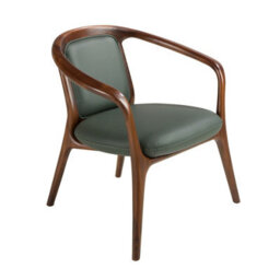 Angel Cerda Dark Green Leatherette  Armchair