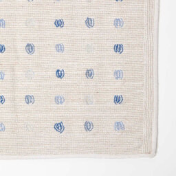 Homescapes Blue And White 100% Cotton Bath Mat Tufted Polka Dot Design, 50 X 80 Cm - thumbnail 4