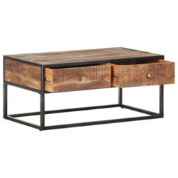 Berkfield Coffee Table 90X50X40 Cm Rough Acacia Wood - thumbnail 2
