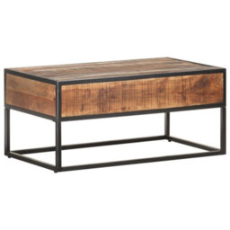 Berkfield Coffee Table 90X50X40 Cm Rough Acacia Wood - thumbnail 4