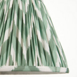 Luminosa Lighting Luminosa Myrtle Cotswold Green Table Lamp With Cotswold Green Fabric Zigzag Shade 25Cm B22 - thumbnail 6
