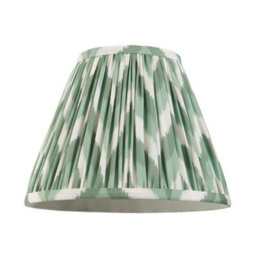 Luminosa Lighting Luminosa Myrtle Cotswold Green Table Lamp With Cotswold Green Fabric Zigzag Shade 25Cm B22 - thumbnail 7