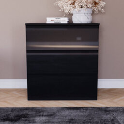 Lassic Vida Designs Glinton 3 Drawer Chest (100% Fsc), Black - thumbnail 3