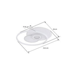 Luminosa Lighting Luminosa Roderick 55X46Cm Integrated Led Semi Flush Ceiling Light White 4X Led Dimmable 3000-6000K Remote Control - thumbnail 9