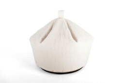 Littens Cream Teddy Boucle Bean Bag Plush Cosy Chair Seat For Kids Children 60Cm - thumbnail 3