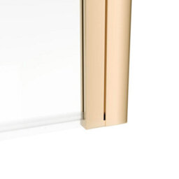 Excel Home Bath Screen Brushed Brass, 800X1400mm, Pivoting, Reversible, Modern Glass & Metal Design With 2 Year Guarantee - thumbnail 3