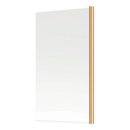 Excel Home Bath Screen Brushed Brass, 800X1400mm, Pivoting, Reversible, Modern Glass & Metal Design With 2 Year Guarantee