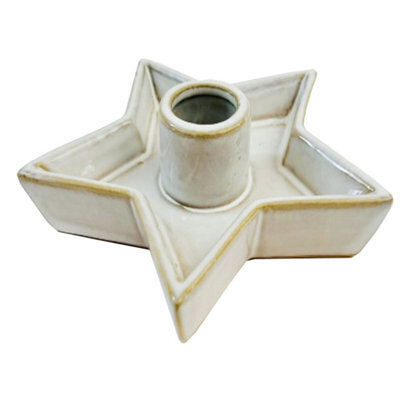 Alora Ceramic Star Candle Holder - Modern Celestial Decor - image 1