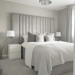 Stratus Interiors Tall Chateaux Paneled Floor To Ceiling Headboard Bed Frame-Add Professional Assembly & Delivery- Double-Gas Lift Ottoman Storage - thumbnail 7