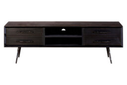 Orsina Contemporary Brown Wooden Media Unit, Solid Pine Wood Tv Cabinet With Storage Drawers, Entertainment Unit - thumbnail 5