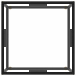 Berkfield Modern Coffee Table Black With Tempered Glass 60X60X35 Cm - thumbnail 3