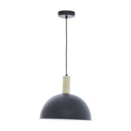 Orsina Luxe Black & White Pendant Light With Brass Trim, Minimalist Hanging Light, Retro-Inspired Ceiling Fixture - thumbnail 2