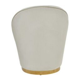 Orsina Stylish Cream Velvet Base Chair, Elegant Accent Chair, Velvet Upholstered Armless Chair, Mid-Century Chair - thumbnail 4