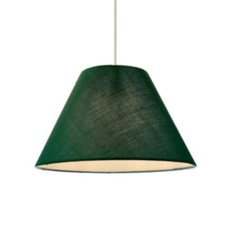 Happy Homewares Traditional 8 Inch Forest Green Cotton Fabric Coolie Lamp Shade - thumbnail 2